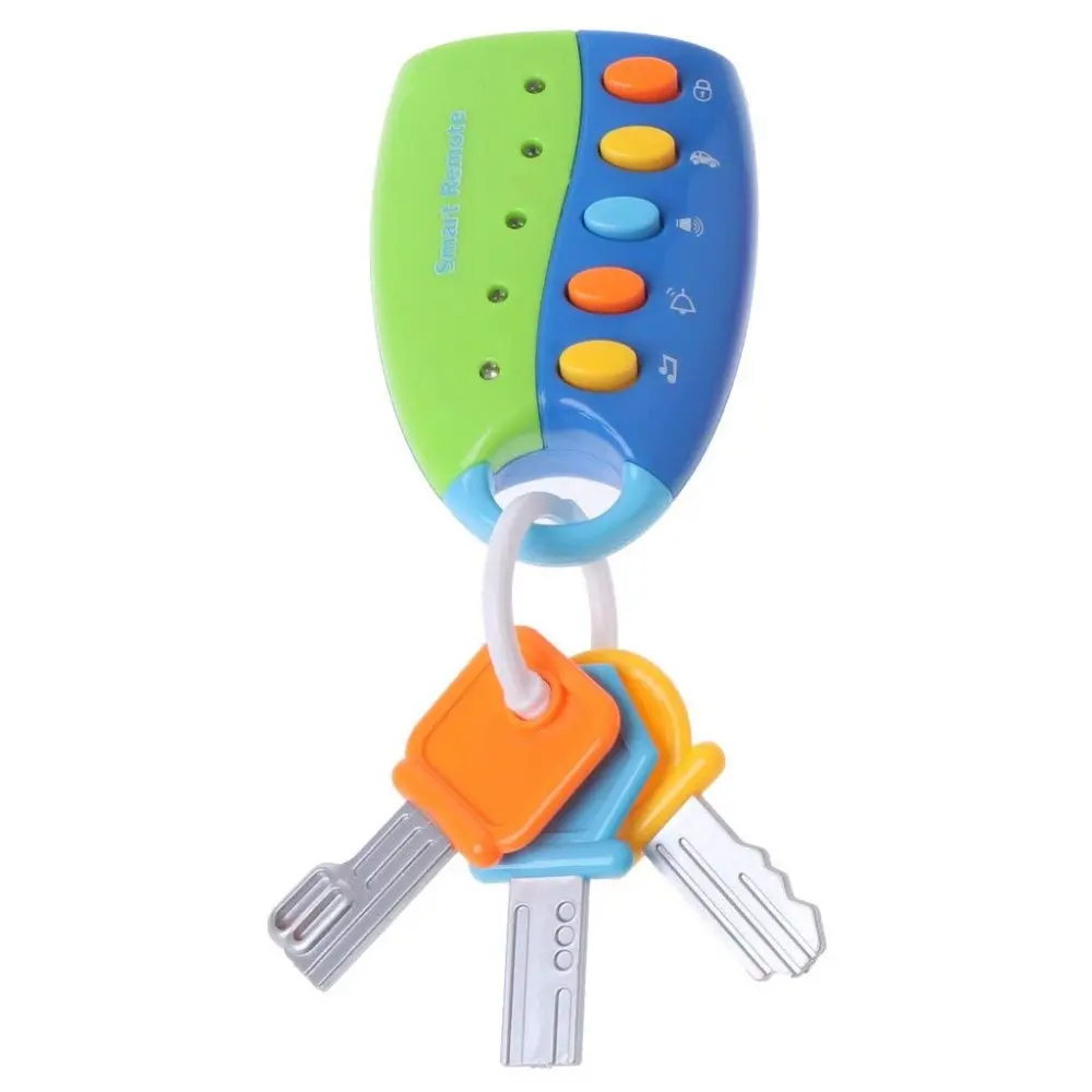 Zhenwei мини музыка ключ игрушки смешные музыкальные ключа автомобиля игрушка Smart Remote брелок мигающий свет и звук имитация вокальные игрушки