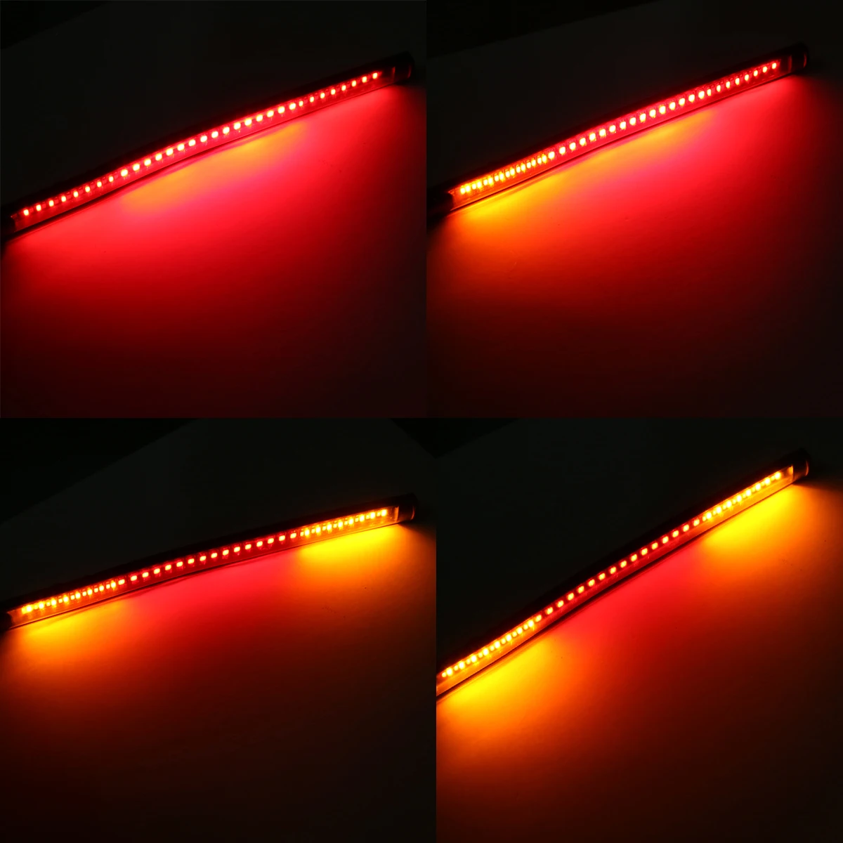 New Arrival 1PC Universal Flexible LED Brake Tail Stop Light Motorcycle Turn Signal License Plate Strip Mayitr