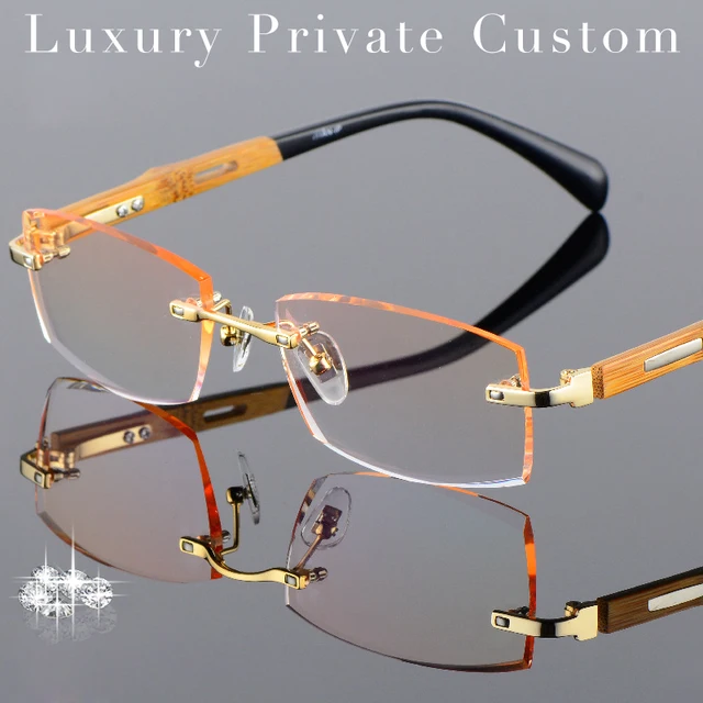Aliexpress.com : Buy Titanium+Bamboo Frame Eyeglasses ...