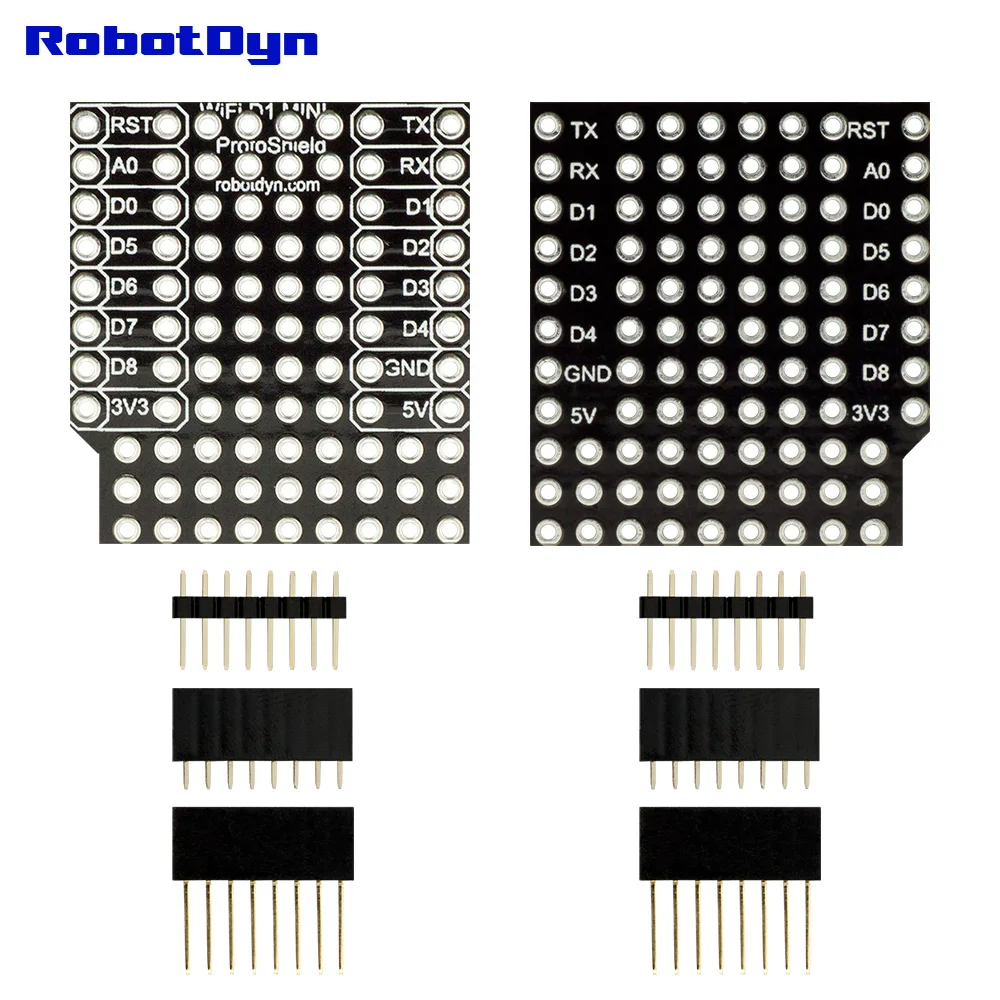 

Proto Shield for WIFI D1 mini, with pin-headers set