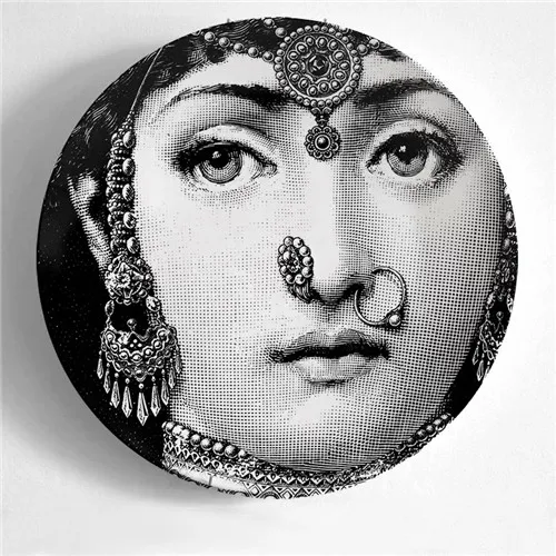 5 Европейская мода Милан rosenthal Piero fornasetti плиты черные и белые иллюстрации стены настенное блюдо домашней студии деко фон художественных промыслов - Цвет: 5