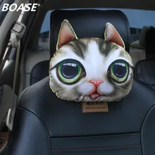 3D печатных собака подголовник для автомобиля подушка новое поступление активированный уголь чехлы для сидений поставки шеи Автомобильная подушка безопасности автомобиль Стайлинг