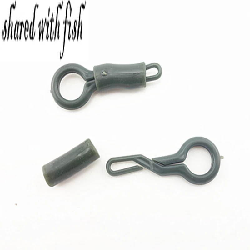 

10pcs/lot Green Color Fishing Sinker Weight Clip Carp Fishing Hair Rig Accessory Lock