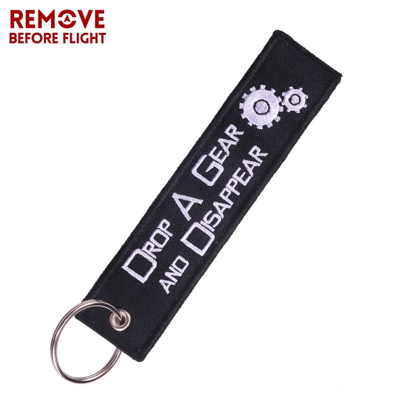 

1PC Wholesale Fashion Keychain for Cars llaveros Motorcycle chaveiro para carro Embroidery Drop A Gear Key Fob Christmas Gifts