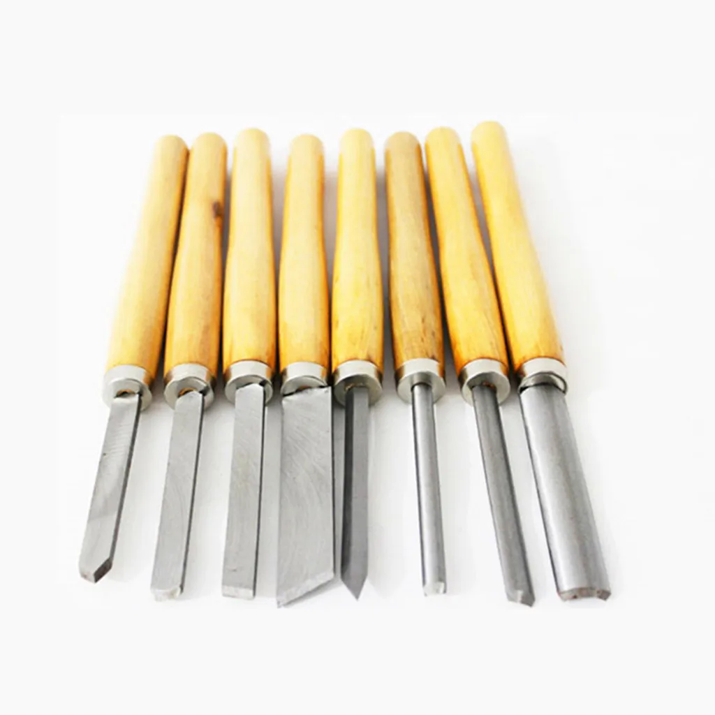 

HSS Lathe Chisel Set 8 Piece Set For Wood Turning Tools Chisel Gouge Woodworking NEW ARRIVED #0531