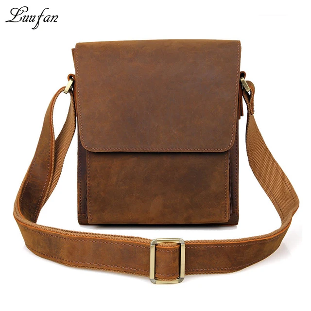 Men S Vintage Genuine Leather Ipad Messenger Bag Thick Cow Men S Vintage Genuine Leather Ipad Messenger Bag Thick Cow Shoulder Small Casual Crossbody