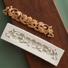 Aouke, европейская кружевная силиконовая форма, сделай сам, помадка, форма для торта, шоколадная помадка, кухонная посуда для выпечки