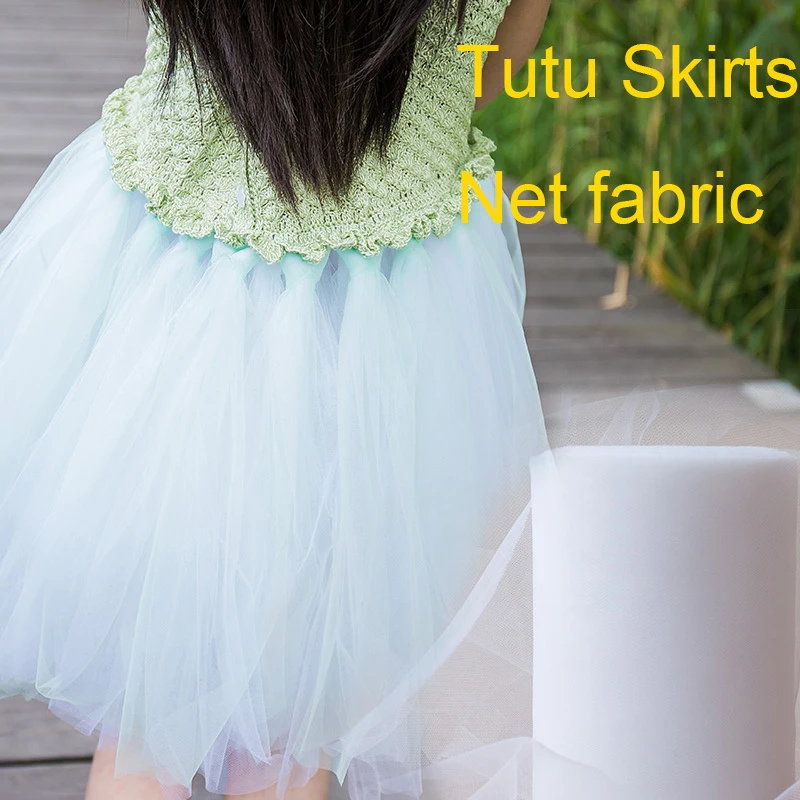 

10M/lot Nylon Soft tulle mesh fabric encryption American net gauze Swiss net fabric for wedding dress clothing making material