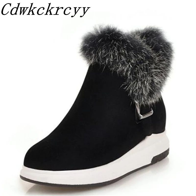 

Women Boots Autumn and winter New style Thick bottom Flat heel Snow boots Student Keep warm Cashmere Cotton boots size 34-43