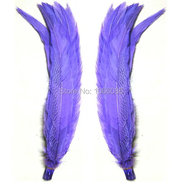 

EMS Free Shipping 50pcs Silver pheasant Feathers 60-65 24-26inch Purple pheasant silver Feathers DIY Feathers Cloth accessory