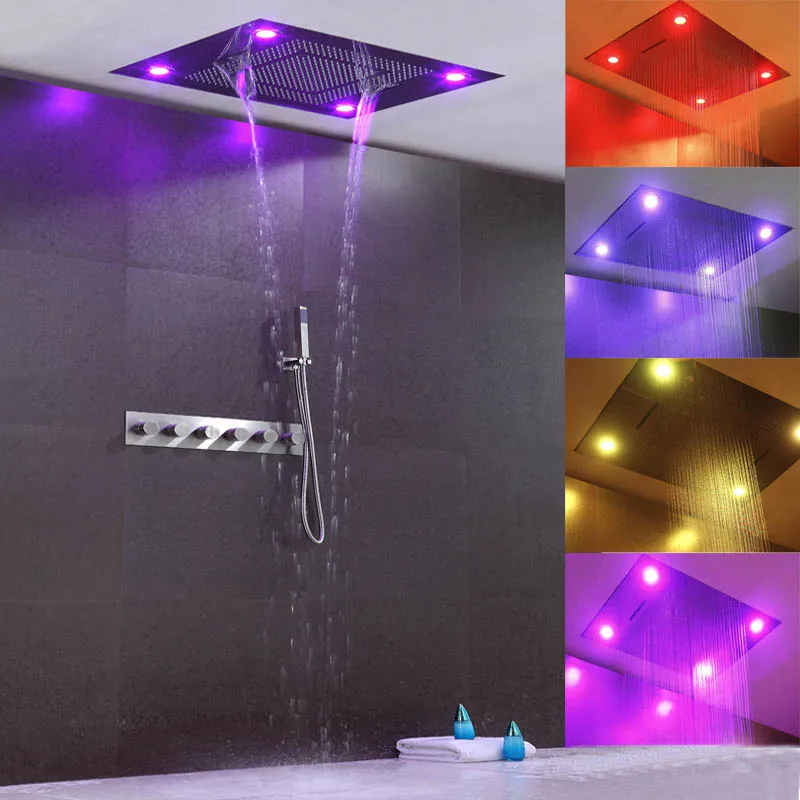 LED Shower Set. Multifunction remote control rainbow color led shower