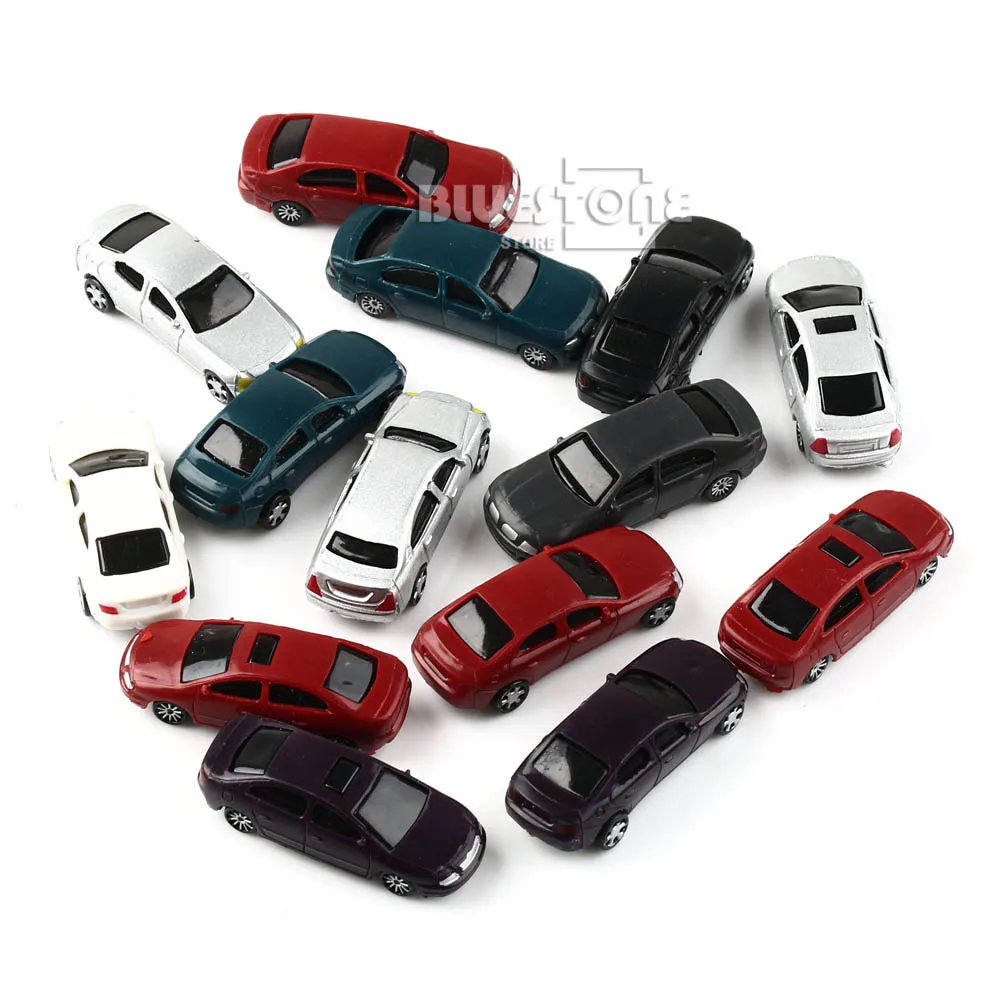

New Mixed C100 50pcs/pack Model Car 1:100 Building Train Scenery HO