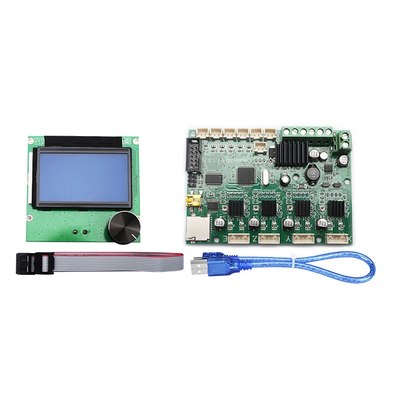 

Replacement Ender-3 Motherboard + 12864 Lcd Display Cables For Ender 3 3D Printers Parts Controller