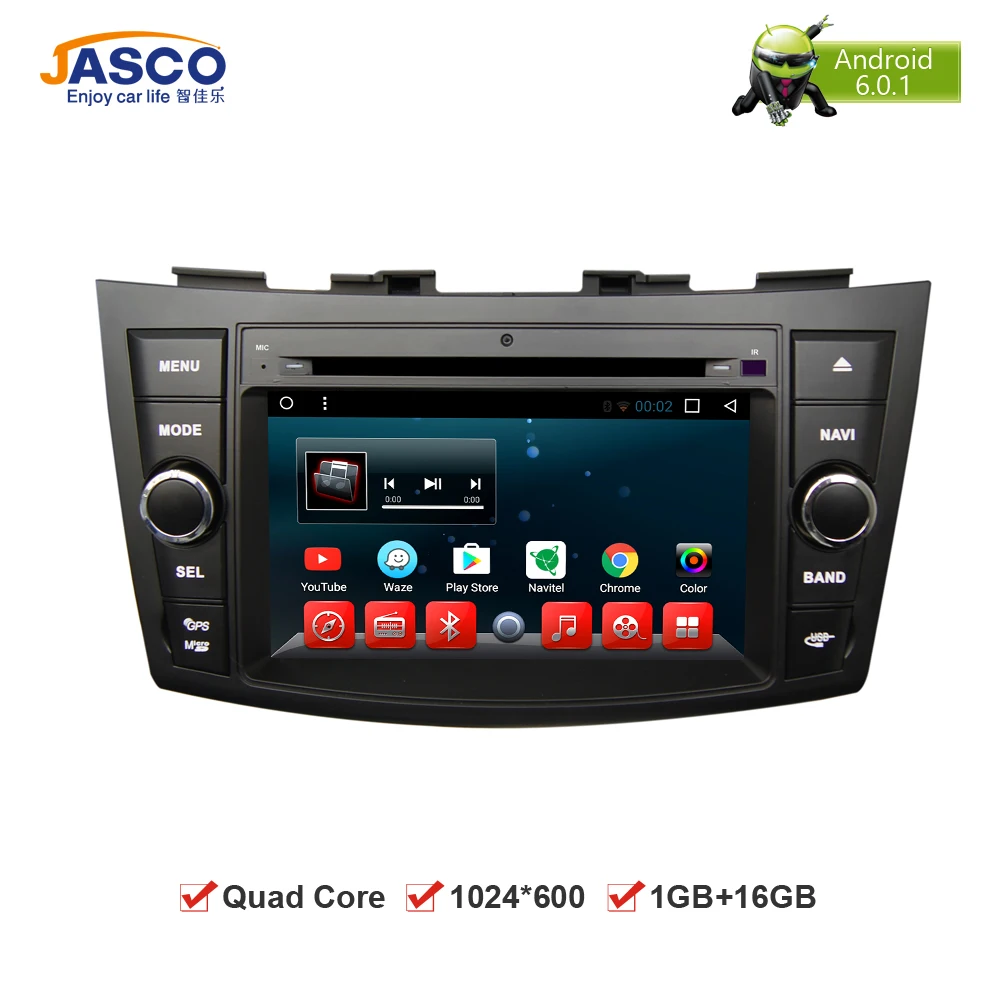 7" HD Android In Dash Car DVD Player GPS Glonass Navigation for Suzuki