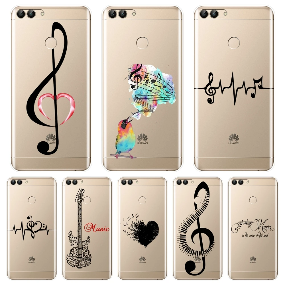 

Soft Phone Case For Huawei P10 P20 P8 P9 Lite 2017 Music Silicone Back Cover For Huawei P9 Lite Mini P10 P Smart Plus P20 Pro
