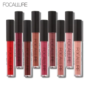 

FOCALLURE Matte Liquid Lipstick Waterproof Long-lasting Lip Gloss Pigment Dark Purple Black Red Velvet Lip gloss Beauty Makeup