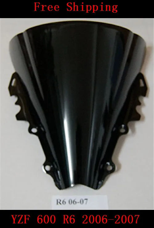 Для Yamaha YZF 600 R6 2006-2007 YZF-R6 YZF-600R мотоцикл с двойным пузырьковым ветровым стеклом
