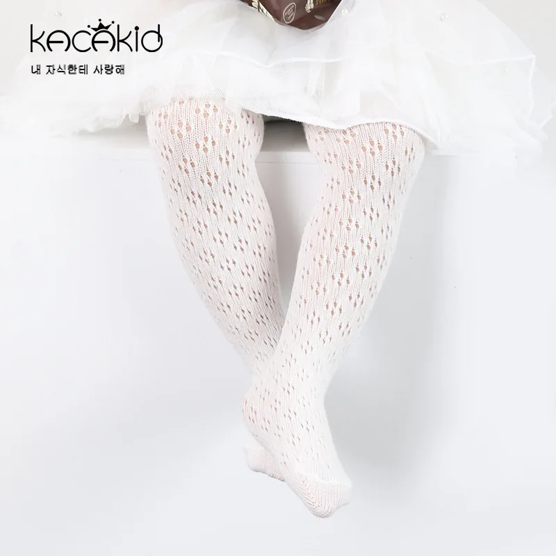 

Kacakid 2019 New Spring Summer White Beige Pink Cotton Children Kids Girls Mesh Knee Tights