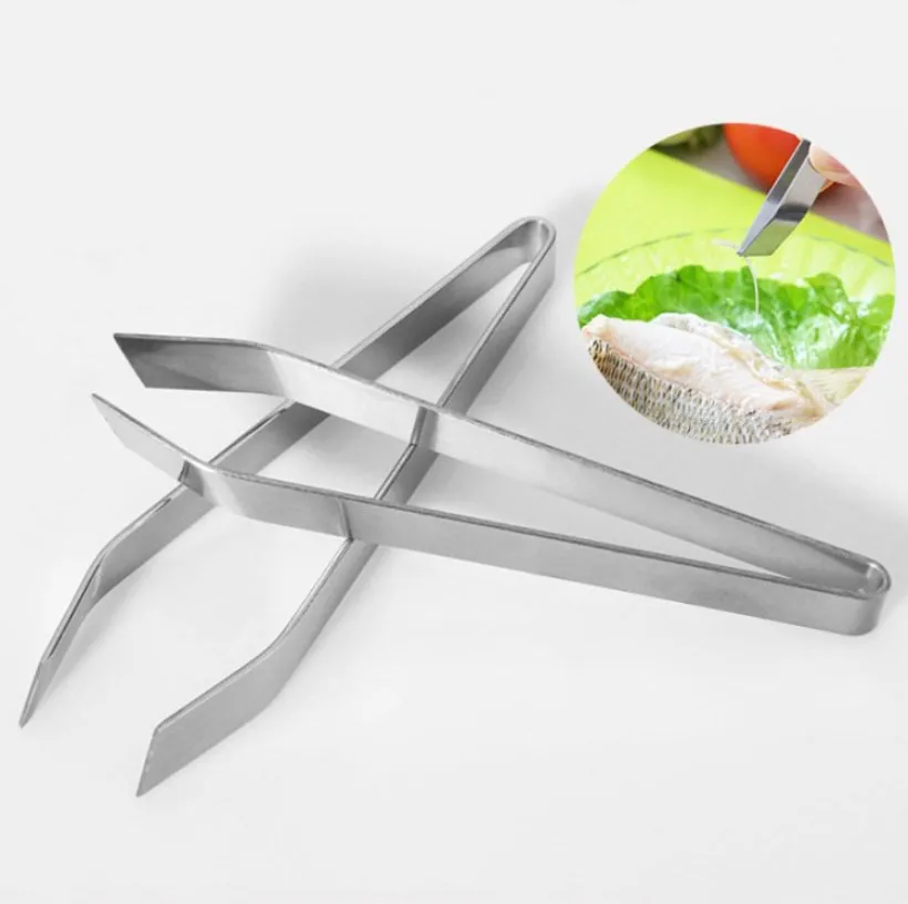 

Cheap Stainless Steel Fish Bone Tweezers Remover Pincer Puller Tongs Pick-Up Seafood Tool Crafts High Quality