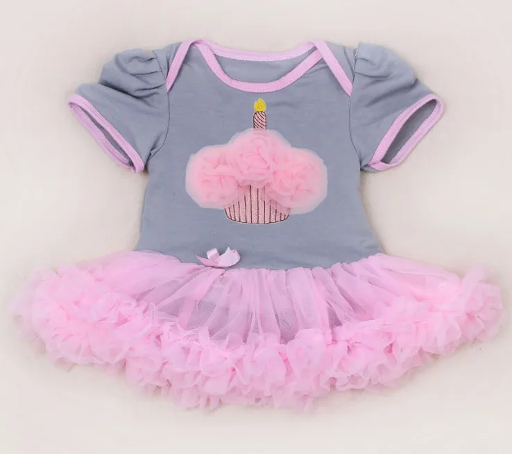 

New Arrival Girls Cotton Romper with Pink Lace Dress Tutu Toddler Fashion Clothing For Birthday Party Bebe Roupa Infantil Gift