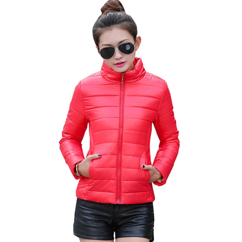Женская зимняя куртка, ультра-светильник, карамельный цвет, весеннее пальто, женская короткая парка, хлопковая верхняя одежда, jaqueta feminina