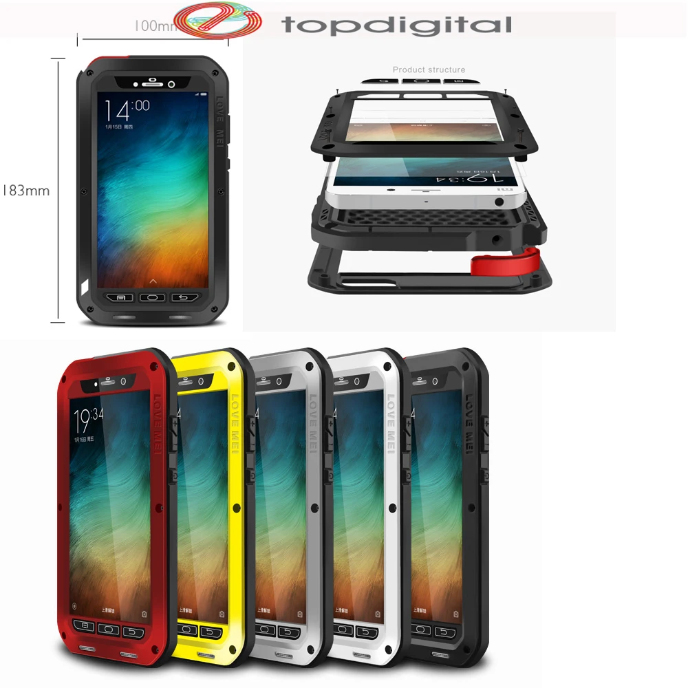 imágenes para AMOR MEI Armor Case para xiaomi mi Nota Pro A Prueba de Golpes Cubierta del Metal de Aluminio para xiaomi Nota Templado Resistente a prueba de agua vidrio imágenes para AMOR MEI Armor Case para xiaomi mi Nota Pro A Prueba de Golpes Cubierta del Metal de Aluminio para xiaomi Nota Templado Resistente a prueba de agua vidrio