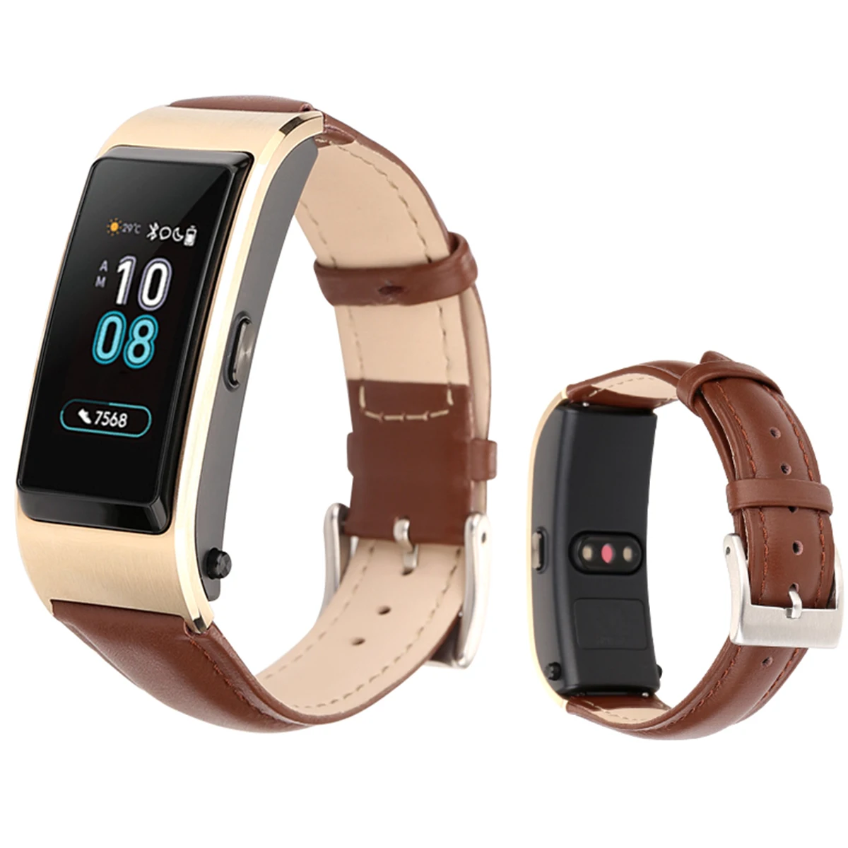 

Huawei B5 Band Smart Sport Wristband Fitness Tracker Leather Strap Bracelet Pedometer Heart Rate Monitor SMS Call Reminder