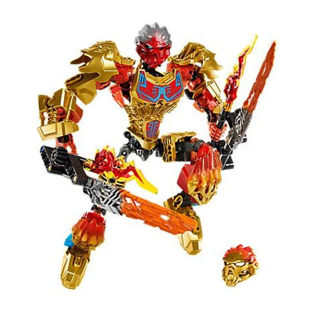 

XSZ 611-2 Biochemical Warrior BionicleMask of Light Bionicle Onua Earth Building Block Compatible with 71309 Toys