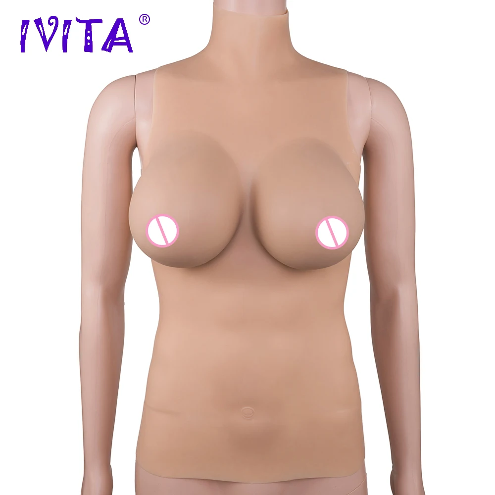 IVITA 2520 г Реалистичная силиконовая форма груди поддельные для трансвеститов