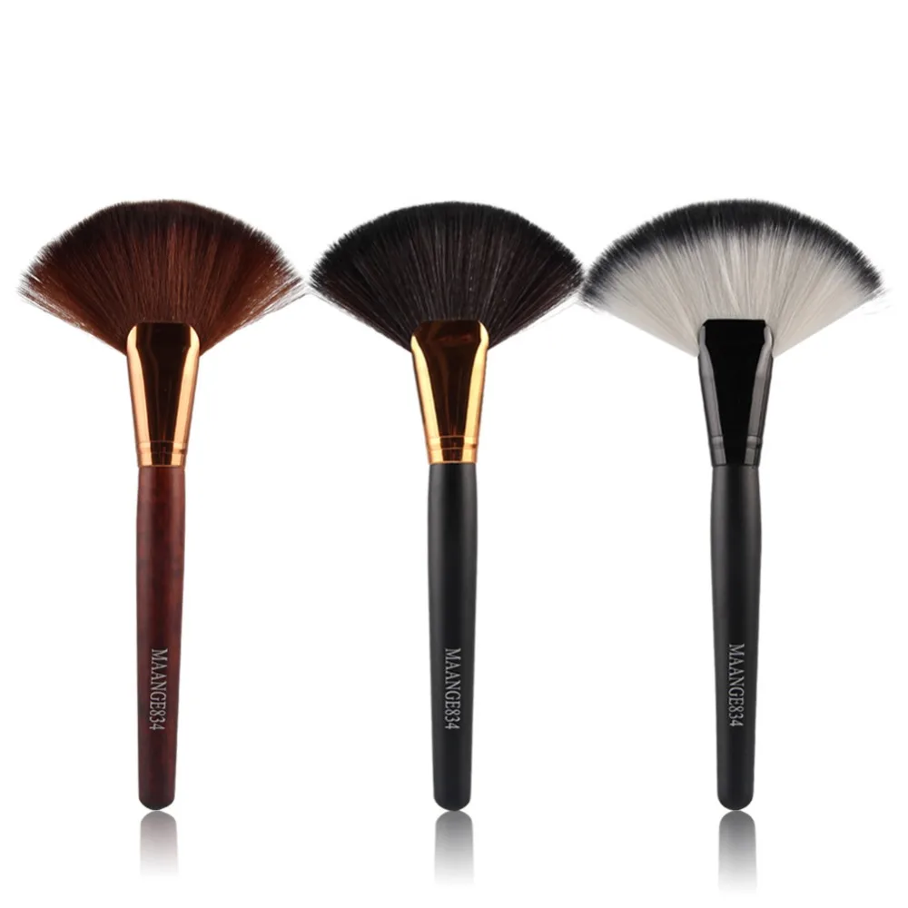 

22 pcs/set Slim Fan Shape Powder Concealor Blending Finishing Highlighter Highlighting Makeup Brush Nail Art Brush 3 Colors New