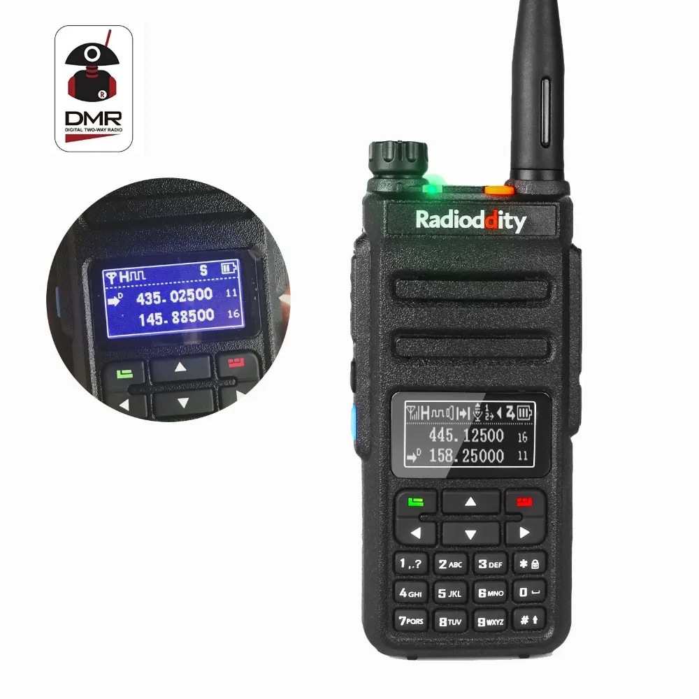 Radioddity GD-77BB New Screen Dual Band Dual Time Slot DMR Ham Two way Radio Digital Radios Inverted Display Walkie Talkie Radioddity GD-77BB New Screen Dual Band Dual Time Slot DMR Ham Two way Radio Digital Radios Inverted Display Walkie Talkie