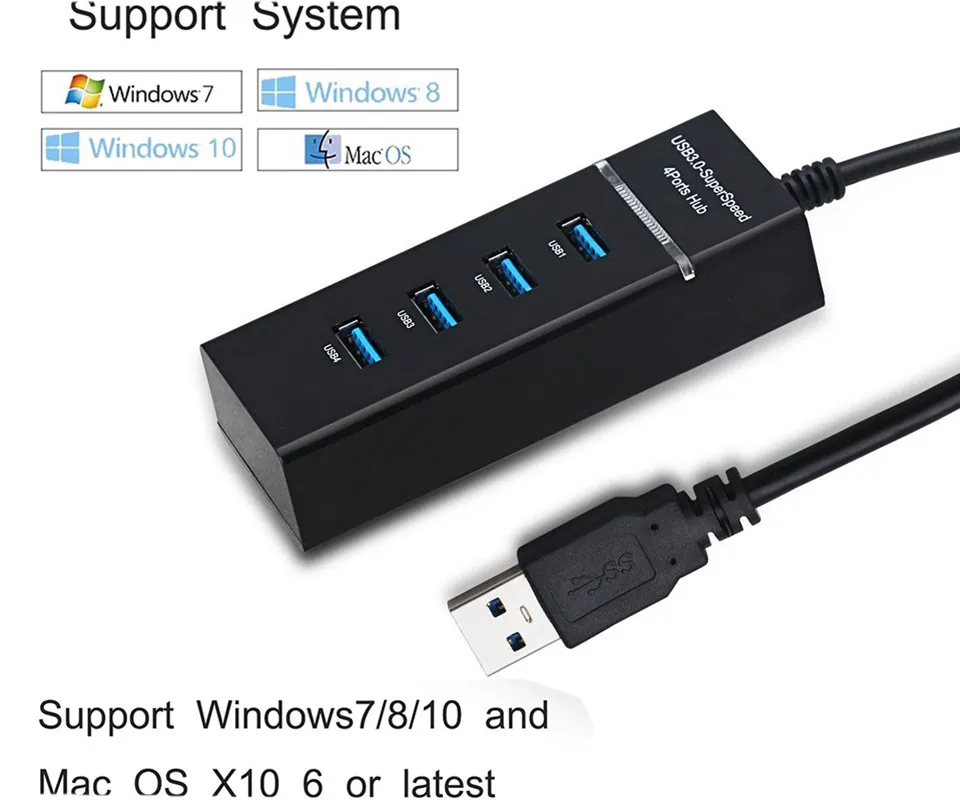 Universal 4 Ports High Usb Hub 3 0 Super Speed Usb Port Expansion