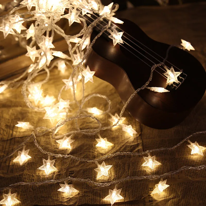 3 м 20 светодиодный светильник со звездами и батарейным блоком, гирлянда для свадьбы, Нового года, рождественской елки, рождественские украшения для дома, Navidad, Q
