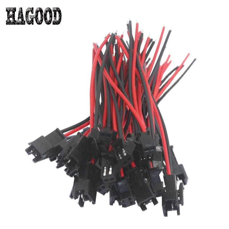 

10 pairs 2 Way JST SM 2Pins Plug Male to Female Wire Connector Quick Connector Terminal Block Easy Fit for LED Strip 10cm Length