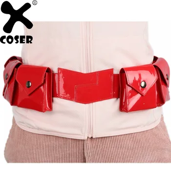 

XCOSER Batwoman Cosplay Props Belt Red PU Faux Leather Movie Cosplay Belts Halloween Costume Accessory Waistband With Pockets