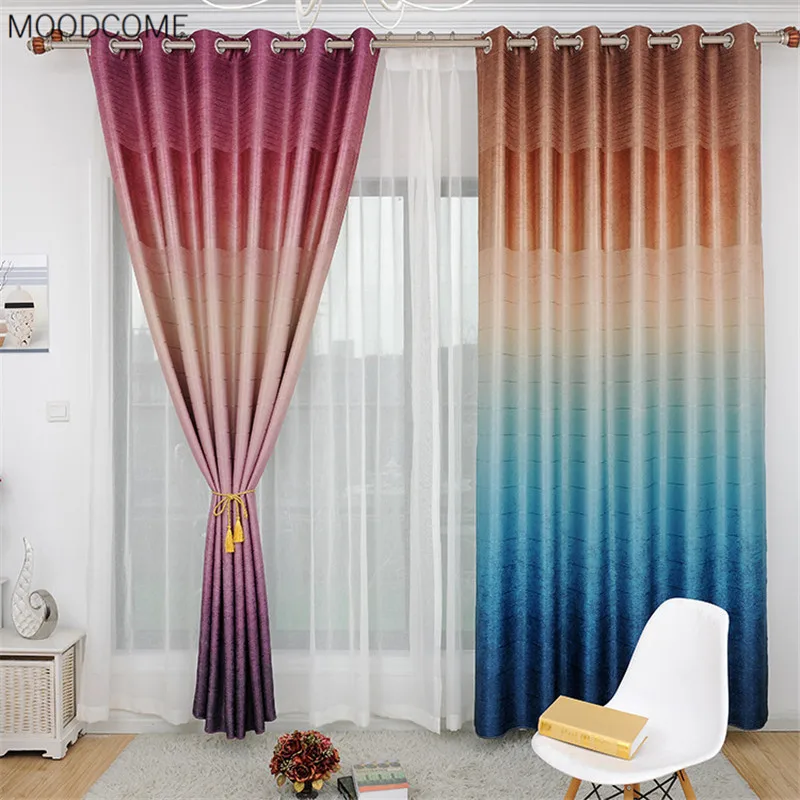 Rainbow Colorful Curtain For Living Room Bedroom Window Quality Fabric