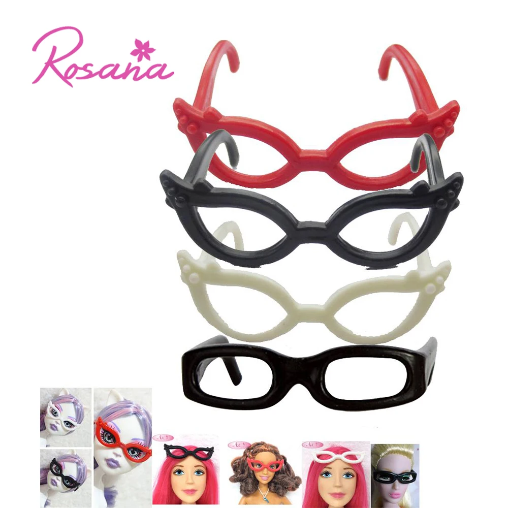 Rosana 20 Pairs Fashion Plastic Glasses for Monster High Doll Dress Up