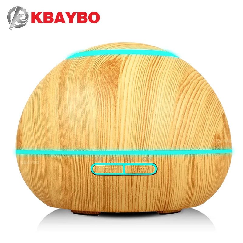 

300ml Ultrasonic Humidifier Aroma Essential Oil Diffuser Wood Grain Cool Mist Humidifier aromatherapy diffuser With 7 Color LED