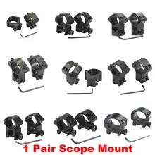 2 шт. 25,4 мм/30 мм охотничий прицел крепление кольцо 11 мм ласточкин хвост/20 мм Пикатинни высокого или низкого воздуха пистолет прицел крепления