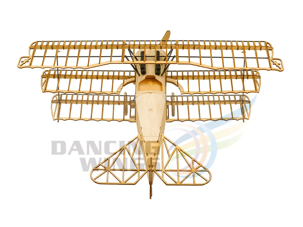 Balsa Wood Fokker DRI модель самолета комплект для строительства деревянных ремесел 3D