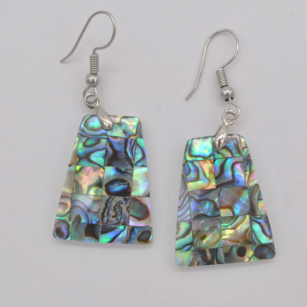 New Zealand Abalone Shell Earrings Jewelry T028in Drop Earrings from