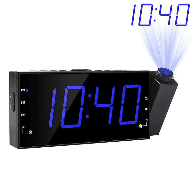 Проекционный будильник Night Lumimnous электронные цифровые настольные часы со