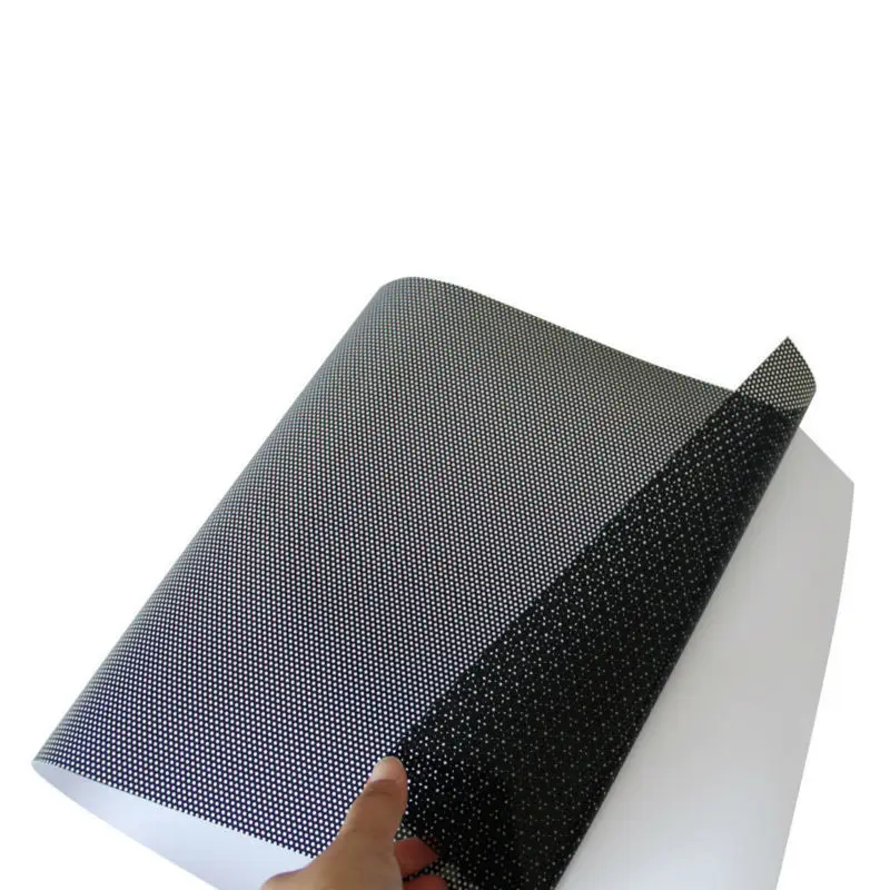 

Perforated Vinyl Film Mesh Car Headlight Window Wrap One Way Vision 1.22x3m