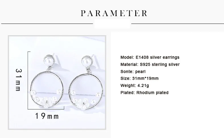 4 silver earrings for women