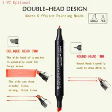 STA 1 шт. дополнительный маркер цвет двойная головка эскиз на спиртовой основе маркер ручка студенческие дизайнеры Набор для рисования краски эскиз искусство Marke
