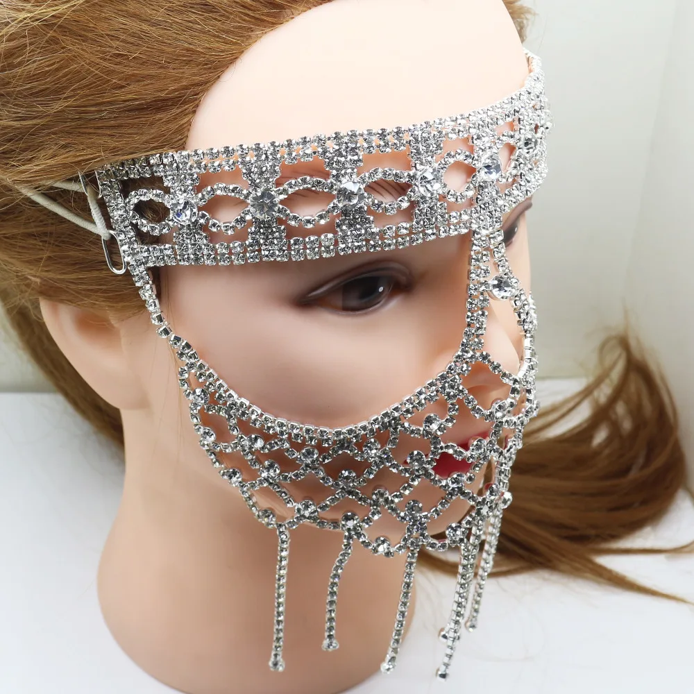 Роскошная элегантная Алмазная Маска, искусственный кристалл, сделай сам, Венецианская маска для Хэллоуина, Сексуальные Вечерние Маски для танцев, маскарадные украшения