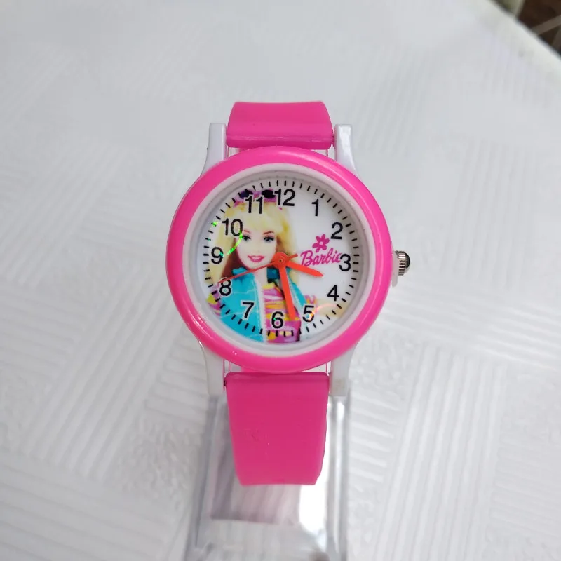 Новые эксклюзивные Детские Кварцевые часы с героями мультфильмов BarBi princess pink doll детские часы для женщин и девочек студенческие часы