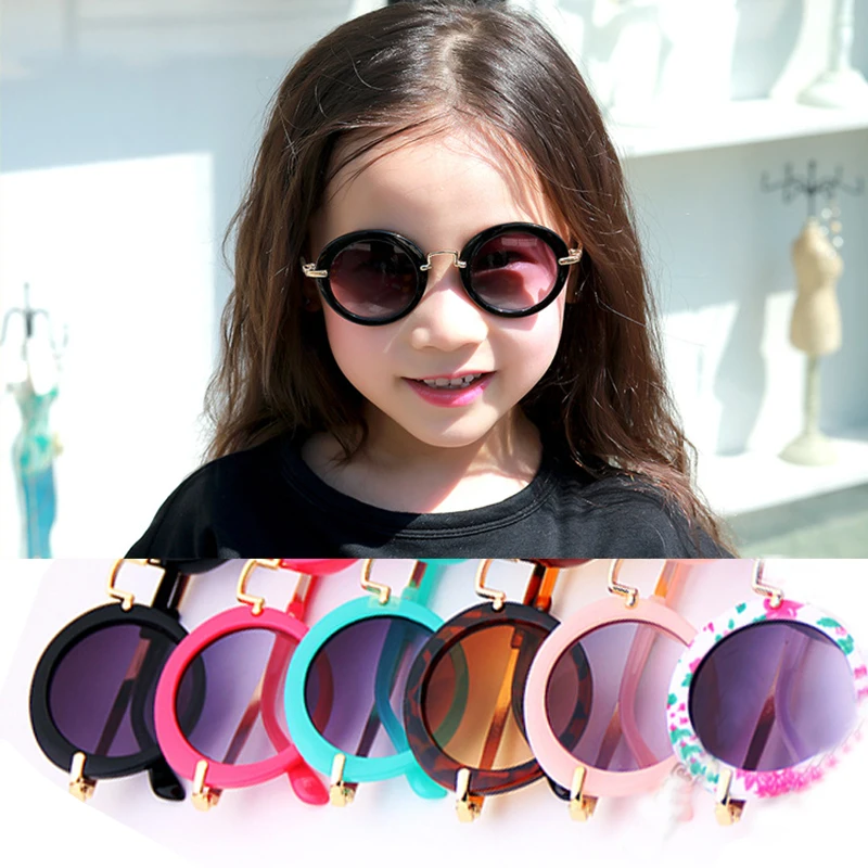Fashion 2017 New Boys Kids Round Cute Brand Designer Child Sunglasses