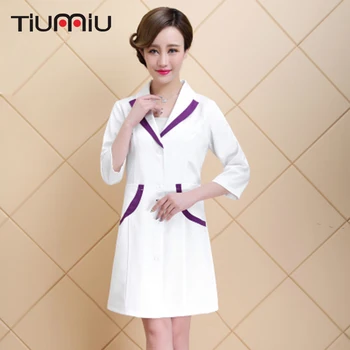 

NEW Nurse Doctors Uniforms Summer Medical Technician Hospital Overalls Gowns Outfit Suits Beauty Salon Lab Coat for Women Female