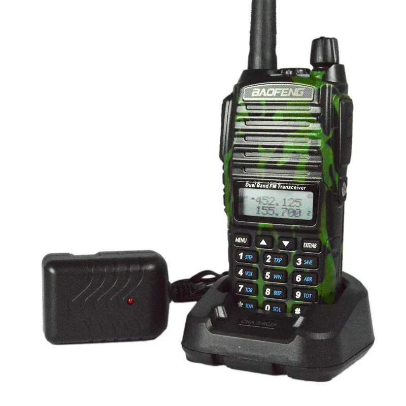 Baofeng UV-82 Двухканальные рации UHF VHF Двухдиапазонный UV5R CB Радио 128ch VOX фонарик двойной Дисплей FM трансивер для Охота Радио